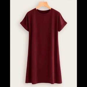 🆕♥️NWOT SHEIN maroon t-shirt dress, 3XL
